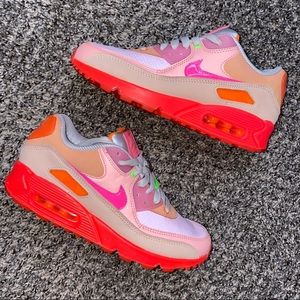 Air Max 90 Bright Crimson & Platinum